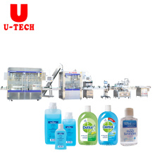 U Tech Automatic HDPE PE PVC PET Bottled Cream Ketchup Bottle Chili Sauce Shampoo Jam Servo Detergent Filling Machine